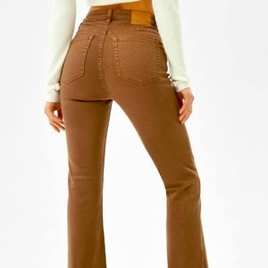 Cropped flare high rise brown jean #poshmarkfashion #casual #jeans